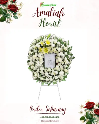 Krans Bunga Duka Cita di Omah Kebon Bekasi
